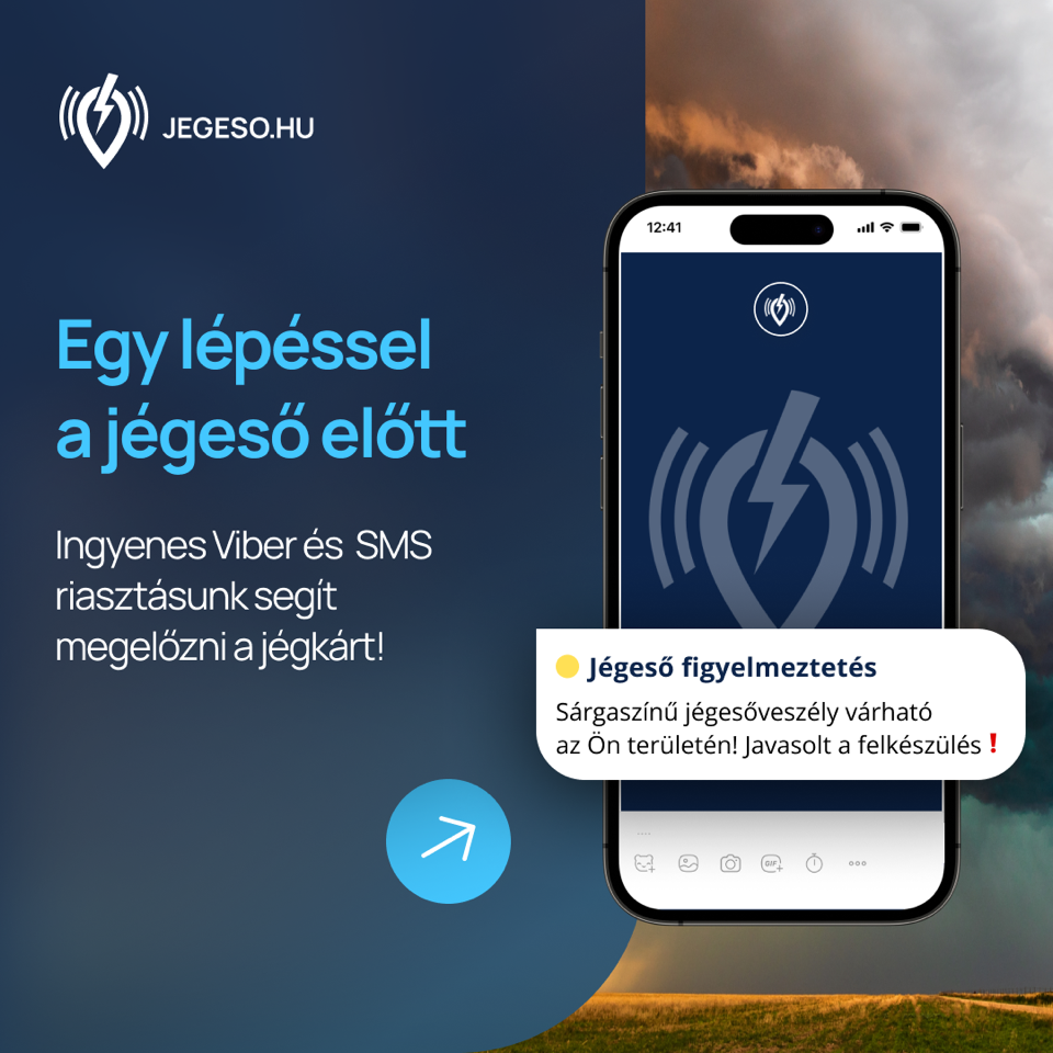 Ingyenes jégeső-riasztó szolgáltatás